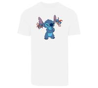 F4NT4STIC T-Shirt 'Disney Lilo And Stitch Little Devils' bleu / violet clair / noir / blanc, Taille M