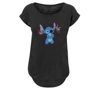 F4NT4STIC T-shirt 'Disney Lilo And Stitch Little Devils' bleu / violet / rouge / noir, Taille XS
