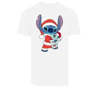 F4NT4STIC T-Shirt 'Disney Lilo & Stitch Christmas' blanc, Taille S