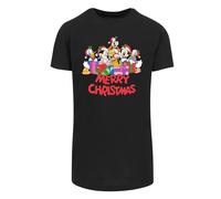 F4NT4STIC T-Shirt 'Disney Mickey Mouse And Friends Christmas' jaune / grenadine / noir / blanc, Taille M