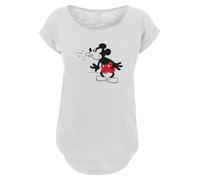 F4NT4STIC T-shirt 'Disney Mickey Mouse Tongue' rouge cerise / noir / blanc, Taille S