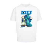 F4NT4STIC T-Shirt 'Disney Monsters University Poster' azur / pomme / noir / blanc, Taille L