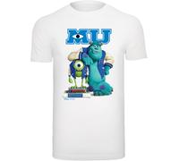 F4NT4STIC T-Shirt 'Disney Monsters University Poster' bleu / vert / noir / blanc, Taille M