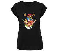 F4NT4STIC T-shirt 'Disney Muppets Dr. Teeth And The Electric Mayhem' azur / curry / noir / blanc, Taille L