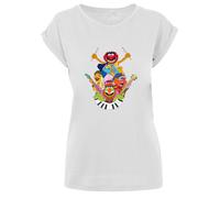 F4NT4STIC T-shirt 'Disney Muppets - Dr. Teeth And The Electric Mayhem' bleu clair / vert clair / rouge / blanc, Taille M