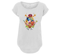 F4NT4STIC T-shirt 'Disney Muppets Dr.Teeth and The Electric Mayhem' jaune / citron vert / rouge sang / blanc, Taille S