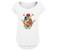F4NT4STIC T-shirt 'Disney Muppets-Dr.-Teeth-and-The-Electric-Mayhem' mélange de couleurs / blanc, Taille 4XL