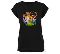 F4NT4STIC T-shirt 'Disney Muppets Group' vert gazon / violet clair / orange / noir, Taille M
