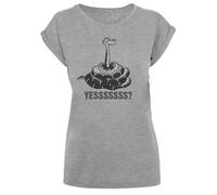 F4NT4STIC T-shirt 'Disney The Jungle Book Kaa Yesssss' gris foncé / gris chiné / noir, Taille S