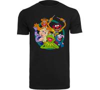 F4NT4STIC T-Shirt 'Disney The Muppets Group Circle' cognac / vert clair / violet / noir, Taille 4XL