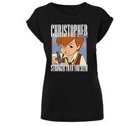 F4NT4STIC T-shirt 'Disney Winnie The Pooh Christopher Robin Montage' beige / marron / noir / blanc, Taille XS