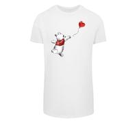 F4NT4STIC T-Shirt 'Disney Winnie The Pooh Winnie & Balloon' rouge foncé / noir / blanc, Taille 5XL