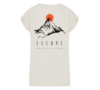 F4NT4STIC T-shirt 'Escape Discover the World Mountain' blanc cassé, Taille XL