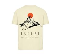 F4NT4STIC T-shirt 'Escape Discover the World Mountain' champagne, Taille XS
