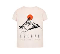 F4NT4STIC T-shirt 'Escape Discover the World Mountain' orange / rose / noir, Taille XXL