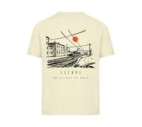 F4NT4STIC T-shirt 'Escape Discover the World Town Train Station' ivoire, Taille 4XL