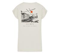 F4NT4STIC T-shirt 'Escape Discover the World Town Train Station' sable / orange / noir, Taille M