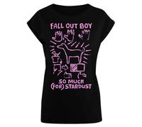 F4NT4STIC T-shirt 'Fall Out Boy Pink Dog So Much Stardust' rose néon / noir, Taille 5XL
