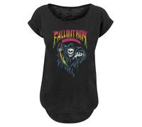 F4NT4STIC T-shirt 'Fall Out Boy Rock And Roll Reaper' jade / rouge / noir, Taille XL