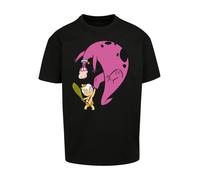 F4NT4STIC T-Shirt 'Familie Feuerstein Bamm Bamm And Dino' sable / olive / violet / noir, Taille 4XL