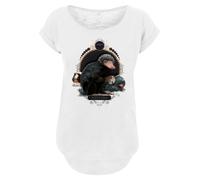 F4NT4STIC T-shirt 'Fantastic Beasts 2 Baby Nifflers' beige clair / gris / noir / blanc chiné, Taille 5XL