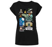 F4NT4STIC T-shirt 'Fantastic Beasts 2 Chibi Newt' bleu / marron / vert / noir, Taille S