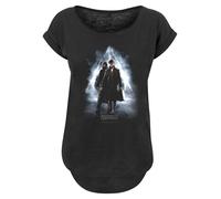 F4NT4STIC T-shirt 'Fantastic Beasts 2 Newt and Dumbledore' marine / marron / noir chiné / blanc, Taille XL