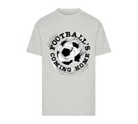 F4NT4STIC T-Shirt 'Football's Coming Home Paint Splatter' gris / gris chiné / noir, Taille XS