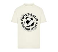 F4NT4STIC T-Shirt 'Football's Coming Home Paint Splatter' sable / beige clair / noir, Taille M