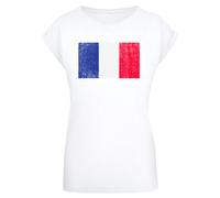 F4NT4STIC T-shirt 'France Frankreich Flagge' bleu / rouge carmin / blanc, Taille M