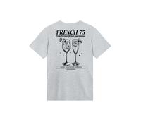 F4NT4STIC T-Shirt 'French 75 From Paris With Love' gris clair / noir, Taille XS
