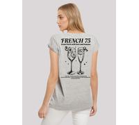F4NT4STIC T-shirt 'French 75 From Paris With Love' gris / noir, Taille M