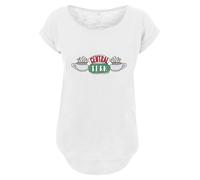 F4NT4STIC T-shirt 'Friends Central Perk Sketch' bleu clair / vert / rouge / blanc chiné, Taille XL
