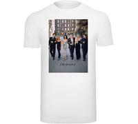 F4NT4STIC T-Shirt 'Friends Champagne And Flowers' gris / noir / argent / blanc, Taille S