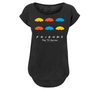 F4NT4STIC T-shirt 'Friends Coloured Umbrellas' bleu / jaune / noir / blanc, Taille XL