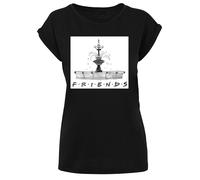 F4NT4STIC T-shirt 'Friends TV Serie Fountain' jaune / gris / noir / blanc, Taille M