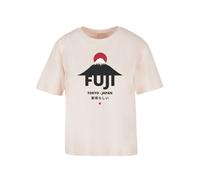 F4NT4STIC T-shirt 'Fuji' poudre / rouge sang / noir / blanc, Taille S