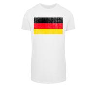 F4NT4STIC T-Shirt 'Germany Deutschland Flagge distressed' mélange de couleurs / blanc, Taille 5XL