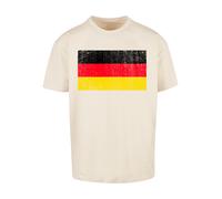 F4NT4STIC T-Shirt 'Germany Deutschland Flagge distressed' sable / jaune / rouge / noir, Taille 5XL