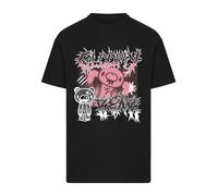 F4NT4STIC T-Shirt 'Gloomy Bear The Naughty Grizzly' rose chiné / noir / noir chiné / blanc chiné, Taille XS