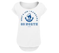 F4NT4STIC T-shirt 'Go North Knut & Jan Hamburg' bleu / blanc, Taille 5XL