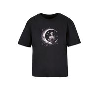 F4NT4STIC T-shirt 'Gothic Valentinstag Skelett Mond' noir / blanc, Taille L