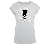 F4NT4STIC T-shirt 'Guns 'n' Roses' gris / noir / blanc, Taille XL