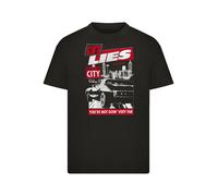 F4NT4STIC T-Shirt 'Guns N' Roses Lies City Rock Music' rouge / noir / blanc, Taille 134-140