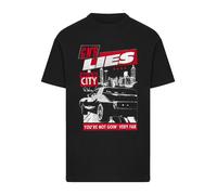 F4NT4STIC T-Shirt 'Guns N' Roses Lies City Rock Music' rouge / noir / blanc, Taille 5XL