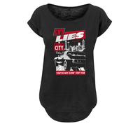 F4NT4STIC T-shirt 'Guns N' Roses Lies City Rock Music' rouge / noir / blanc, Taille XS