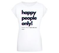 F4NT4STIC T-shirt 'Happy people only New York' noir / blanc, Taille XS