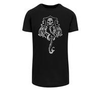 F4NT4STIC T-Shirt 'Harry Potter Dark Mark Crest' gris / noir, Taille M