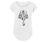 F4NT4STIC T-shirt 'Harry Potter Dark Mark Crest' noir / blanc, Taille XS