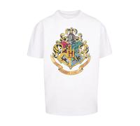 F4NT4STIC T-Shirt 'Harry Potter Distressed Hogwarts' blanc, Taille 5XL